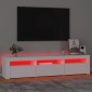vidaXL Έπιπλο Τηλεόρασης με LED Λευκό 180 x 35 x 40 εκ.