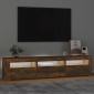 vidaXL Έπιπλο Τηλεόρασης με LED Καπνιστή Δρυς 180x35x40 εκ.