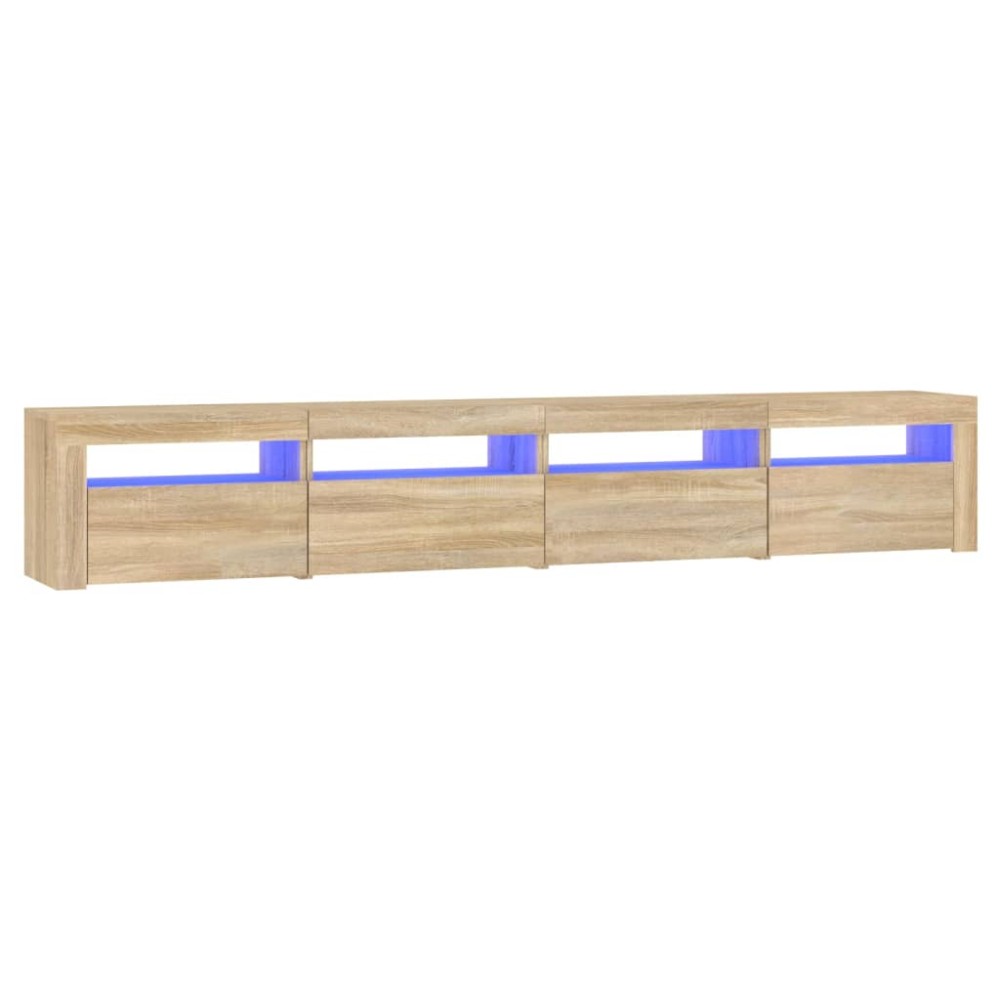 vidaXL Έπιπλο Τηλεόρασης με LED Sonoma Δρυς 240 x 35 x 40 εκ.