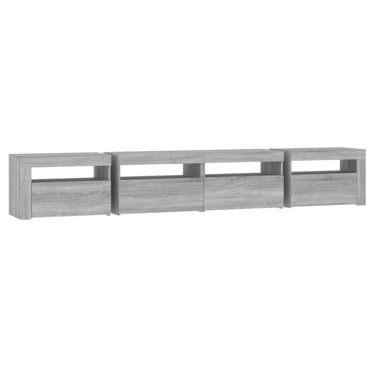 vidaXL Έπιπλο Τηλεόρασης με LED Γκρι Sonoma 240x35x40 εκ.