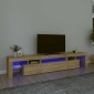 vidaXL Έπιπλο Τηλεόρασης με LED Sonoma Δρυς 215x36,5x40 εκ.