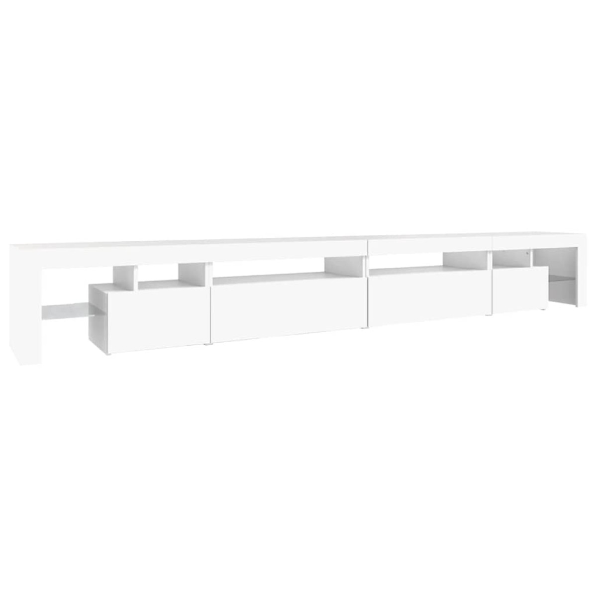 vidaXL Έπιπλο Τηλεόρασης με LED Λευκό 290 x 36,5 x 40 εκ.