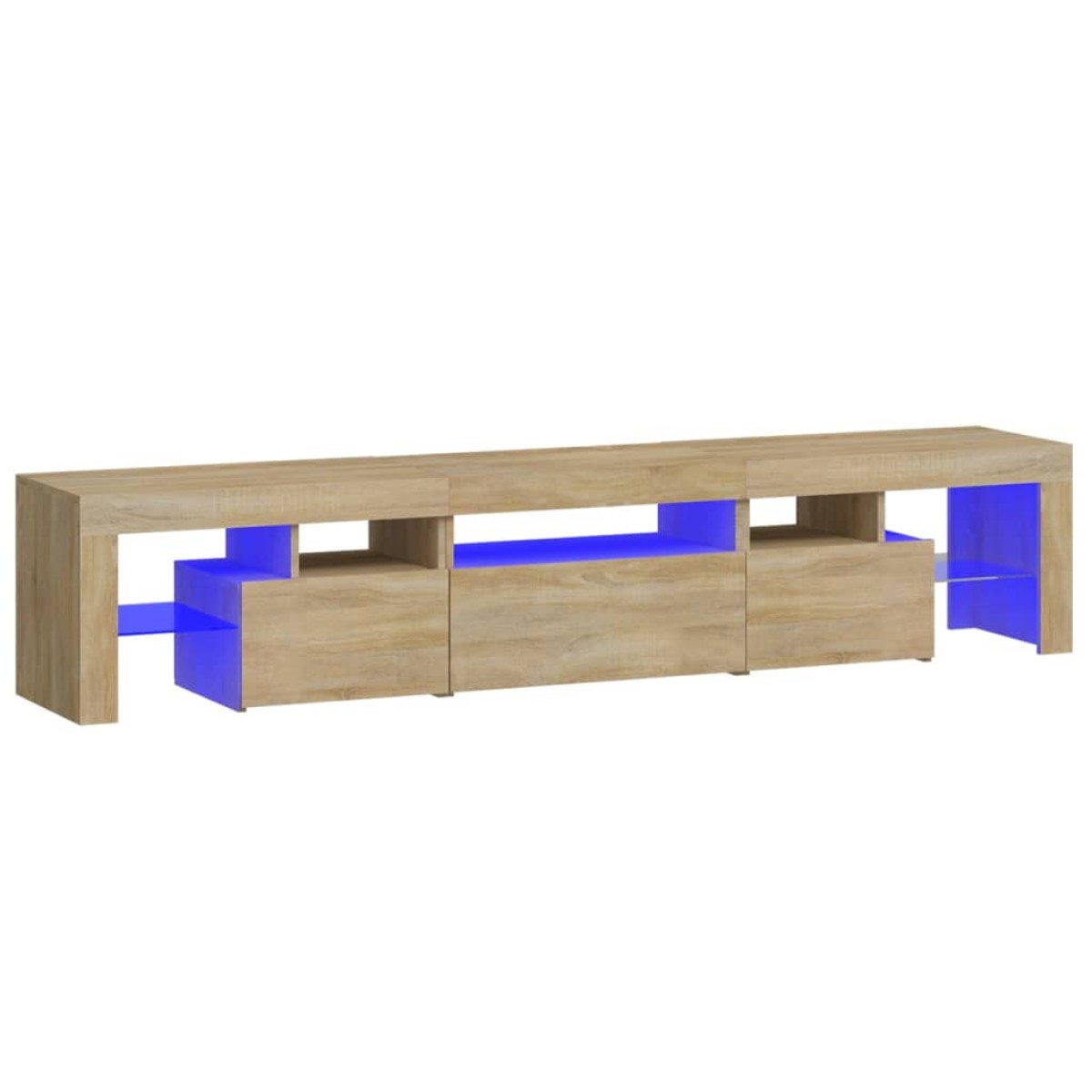 vidaXL Έπιπλο Τηλεόρασης με LED Sonoma Δρυς 200x36,5x40 εκ.