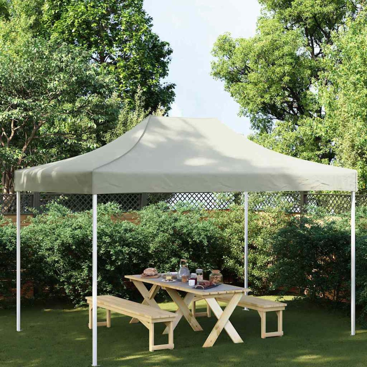 vidaXL Κάλυμμα Τέντας Εκδηλώσεων Κρεμ 4 x 3 μ. 270 γρ/μ²