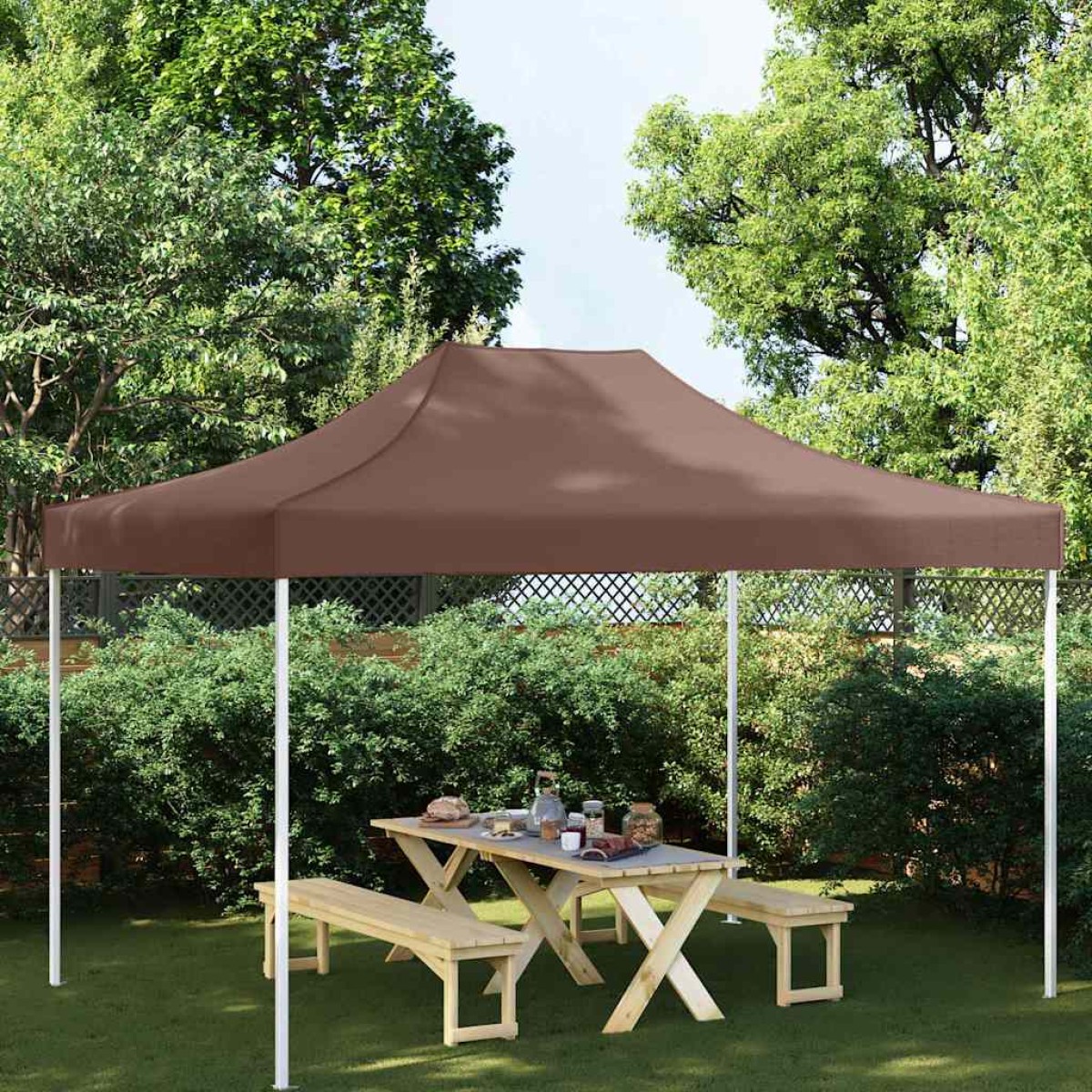 vidaXL Κάλυμμα Τέντας Εκδηλώσεων Καφέ 4 x 3 μ. 270 γρ/μ²