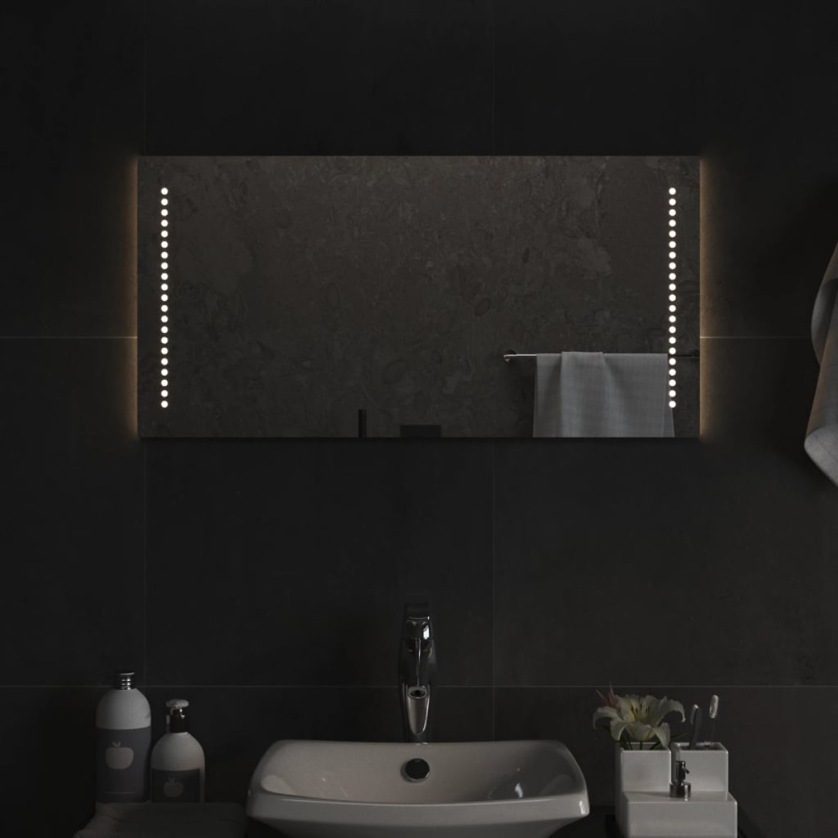 vidaXL Καθρέφτης Μπάνιου με LED 40x80 εκ.