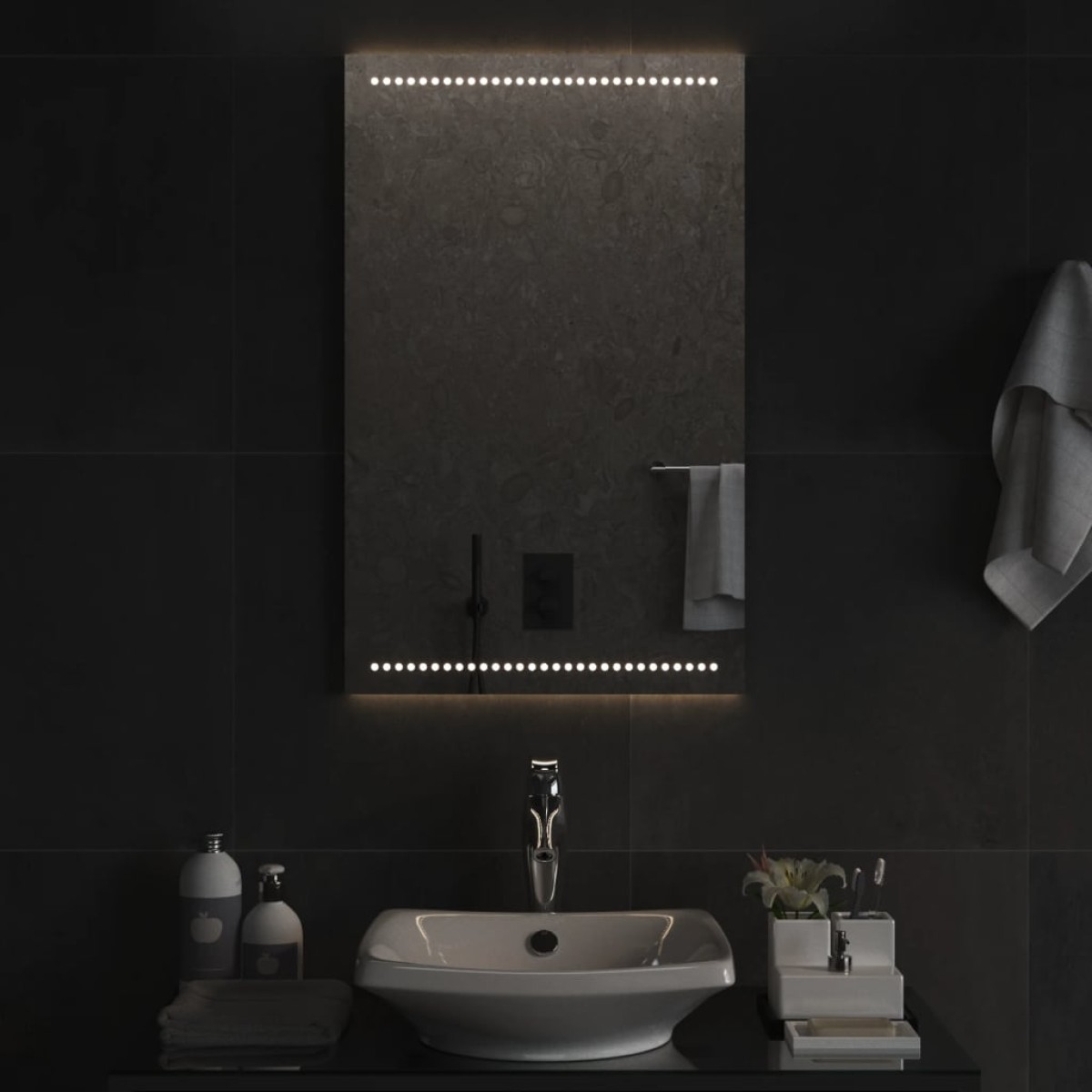 vidaXL Καθρέφτης Μπάνιου με LED 50x80 εκ.