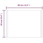 vidaXL Καθρέφτης Μπάνιου με LED 60x80 εκ.