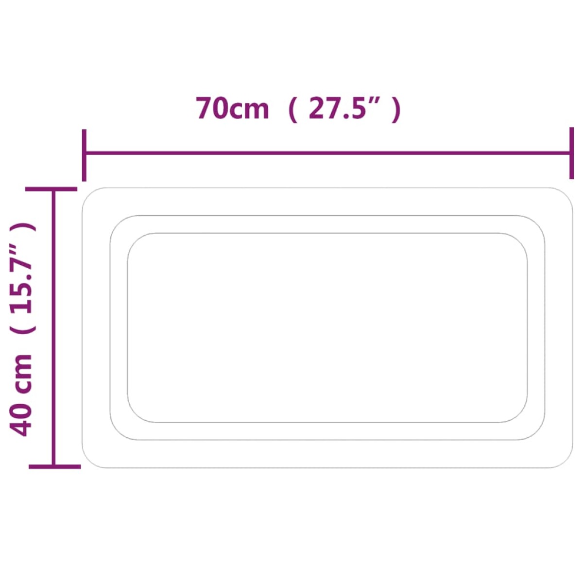 vidaXL Καθρέφτης Μπάνιου με LED 40x70 εκ.