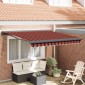 vidaXL Τέντα Πτυσσόμενη Πορτοκαλί / Καφέ 3,5x2,5 μ. Ύφασμα / Αλουμίνιο