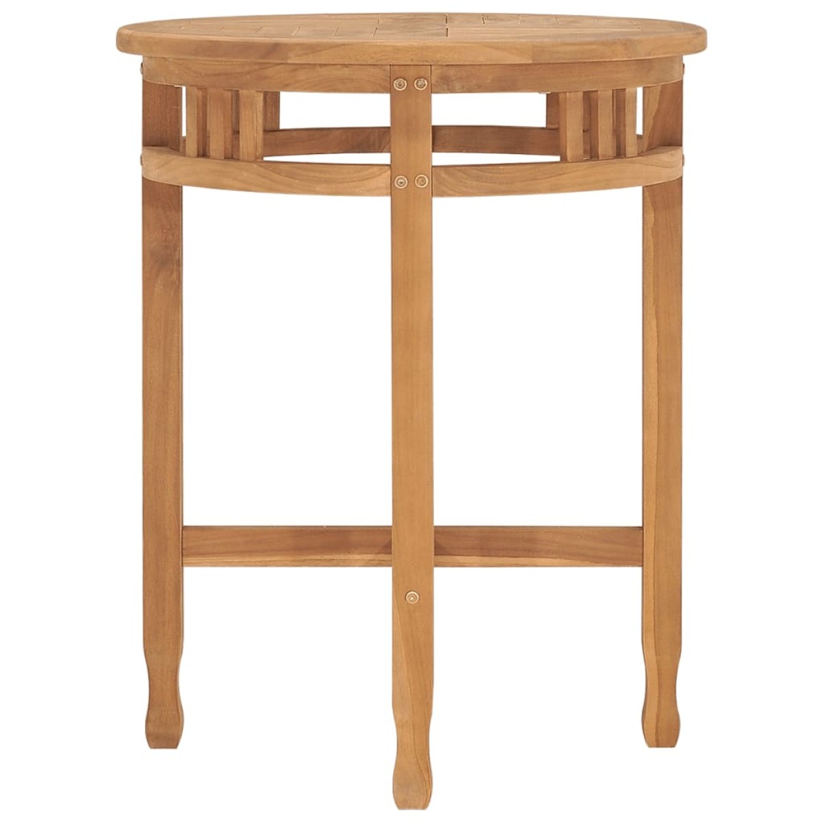 vidaXL Τραπέζι Bistro Ø 60 x 60 εκ. από Μασίφ Ξύλο Teak