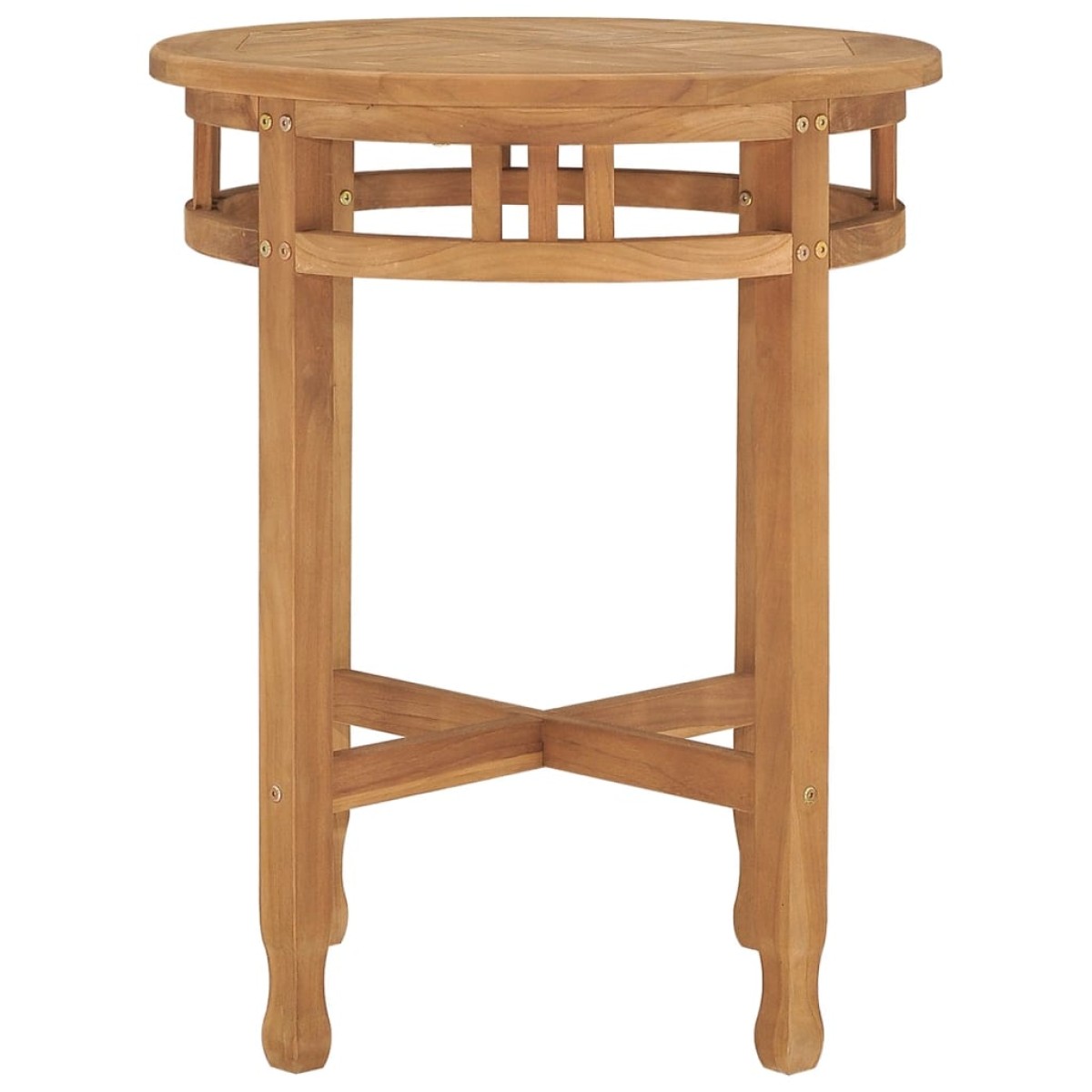 vidaXL Τραπέζι Bistro Ø 60 x 60 εκ. από Μασίφ Ξύλο Teak