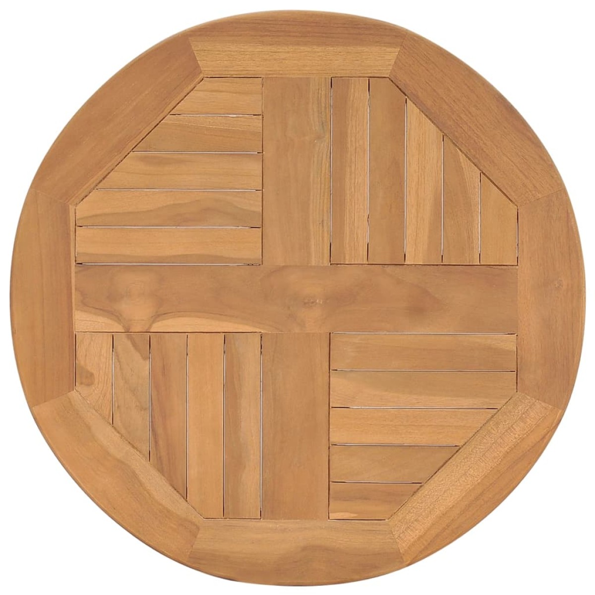 vidaXL Τραπέζι Bistro Ø 60 x 60 εκ. από Μασίφ Ξύλο Teak