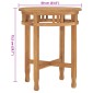 vidaXL Τραπέζι Bistro Ø 60 x 60 εκ. από Μασίφ Ξύλο Teak