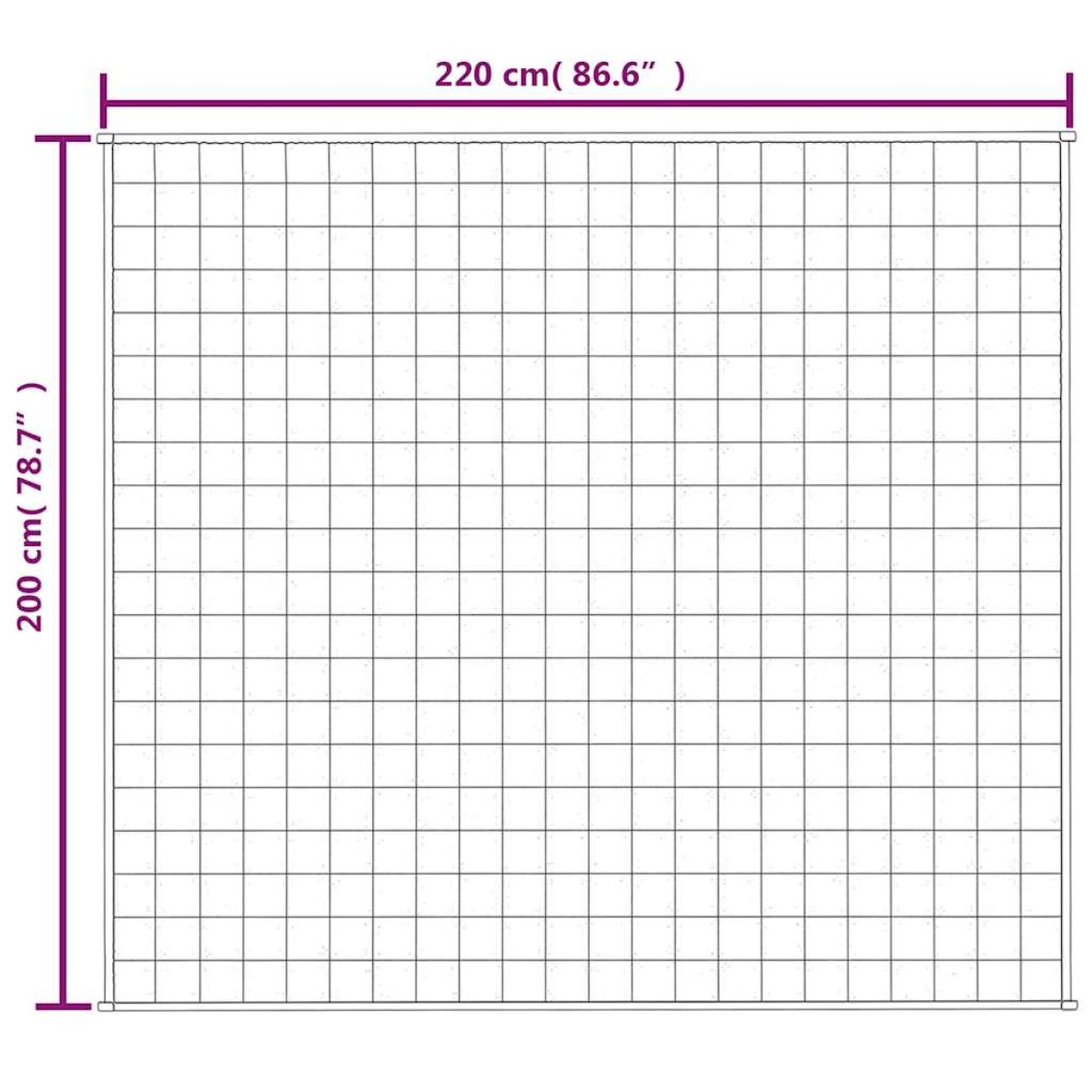 vidaXL Κουβέρτα Βαρύτητας Μπλε 200 x 220 εκ. 9 κ. Υφασμάτινη
