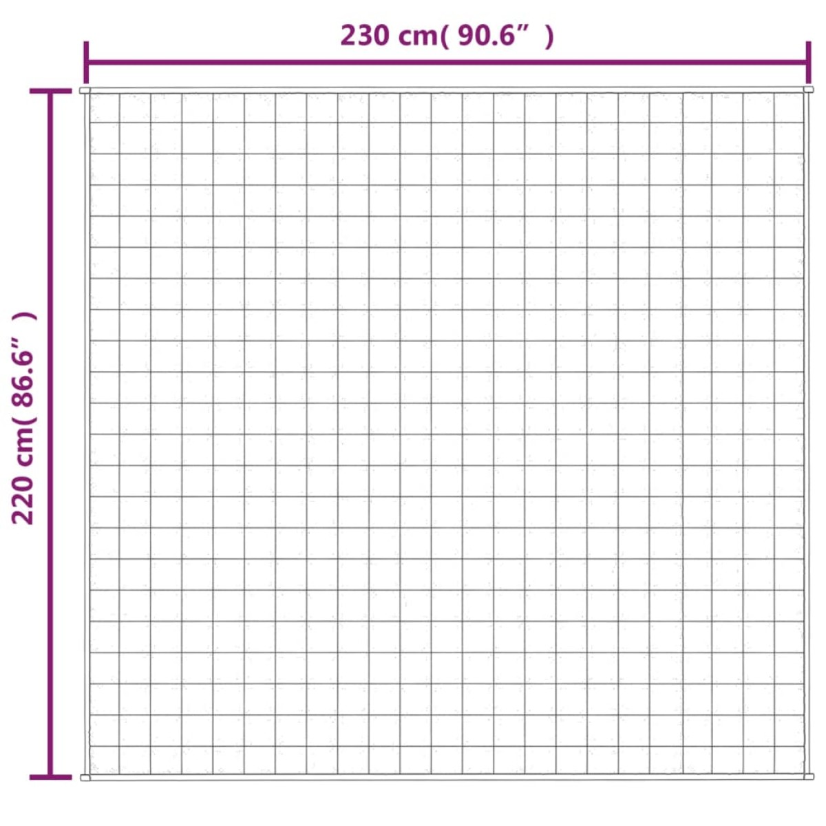 vidaXL Κουβέρτα Βαρύτητας Μπλε 220 x 230 εκ. 15 κ. Υφασμάτινη
