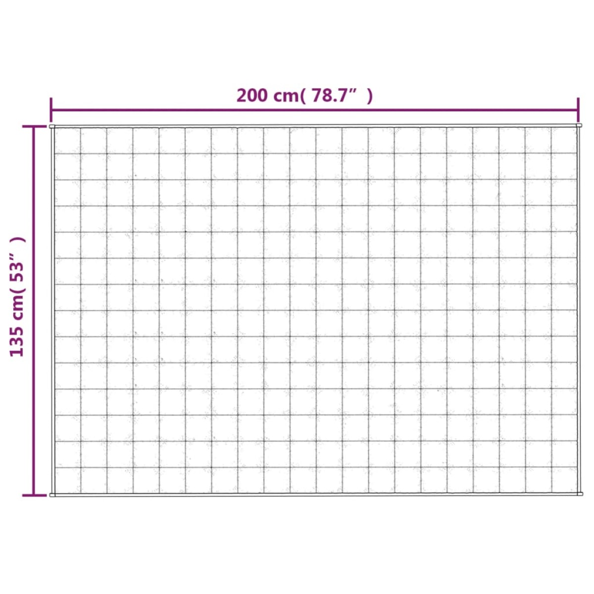 vidaXL Κουβέρτα Βαρύτητας Γκρι 135 x 200 εκ. 6 κ. Υφασμάτινη