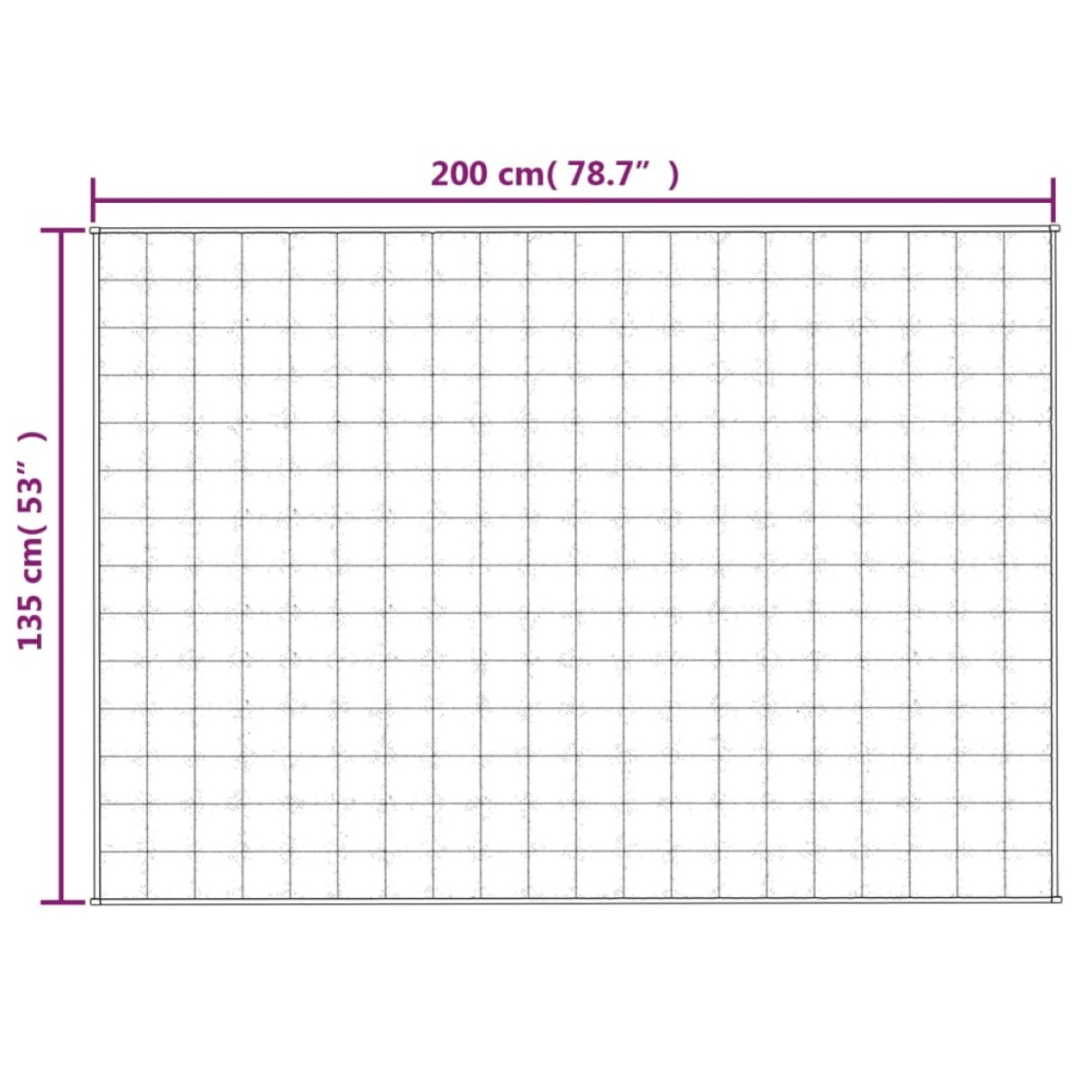 vidaXL Κουβέρτα Βαρύτητας Μπλε 135 x 200 εκ. 6 κ. Υφασμάτινη