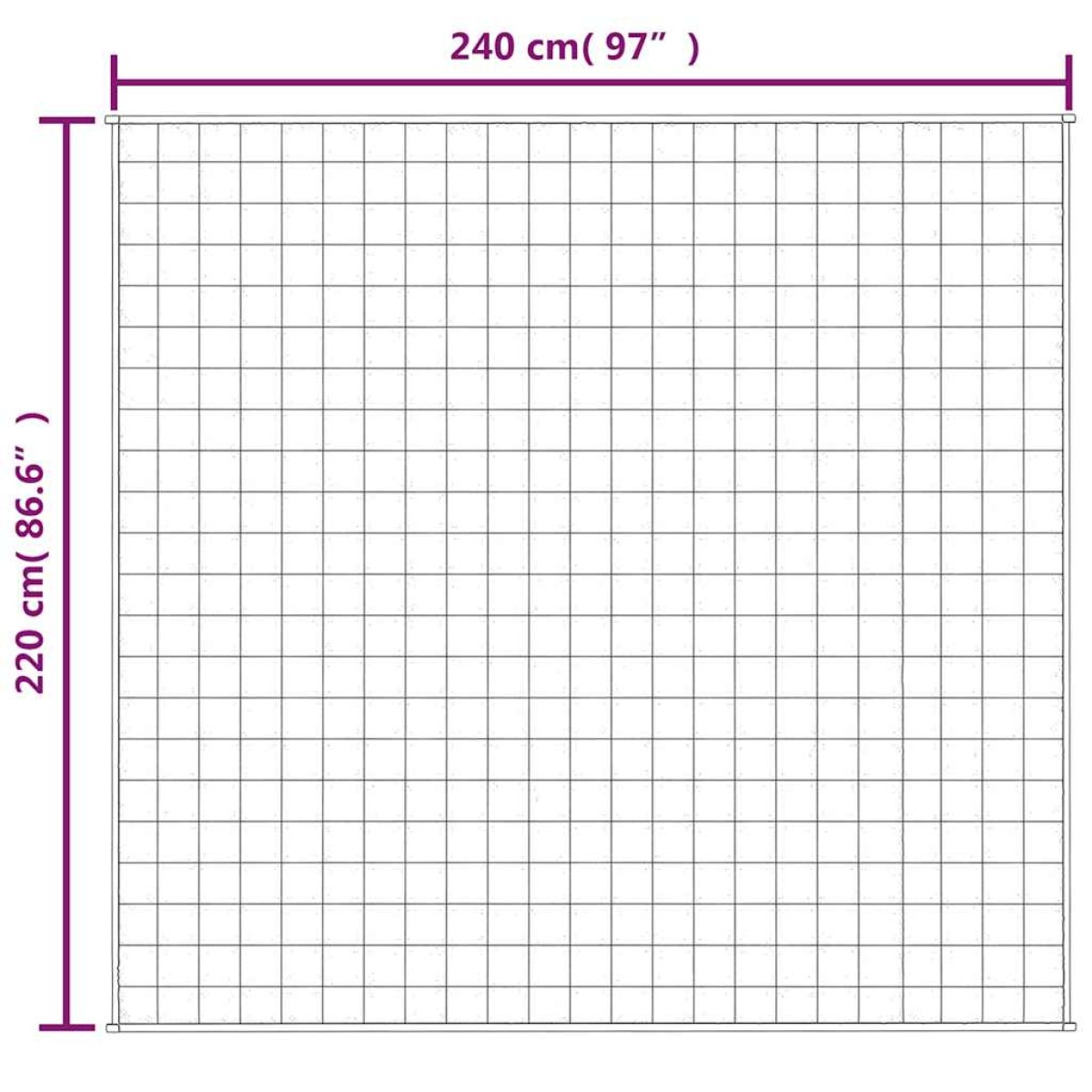 vidaXL Κουβέρτα Βαρύτητας Ανοιχτό Κρεμ 220 x 240 εκ. 15 κ. Υφασμάτινη