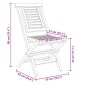 vidaXL Καρέκλες Κήπου Πτυσσόμενες 4 τεμ. 47x63x90 εκ. Μασίφ Ξύλο Teak