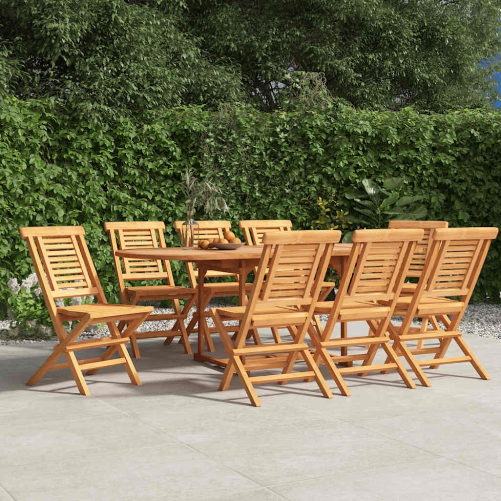 vidaXL Πτυσσόμενες Καρέκλες 8 τεμ. 47x63x90 εκ. Μασίφ Ξύλο Teak