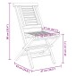 vidaXL Καρέκλες Κήπου Πτυσσόμενες 8 τεμ. 47x63x90 εκ. Μασίφ Ξύλο Teak