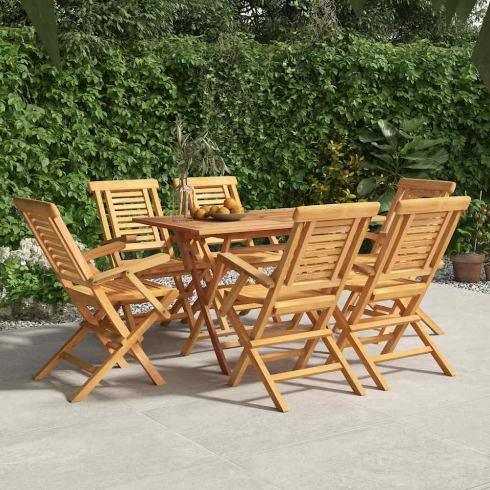 vidaXL Πτυσσόμενες Καρέκλες 6 τεμ. 56x63x90 εκ. Μασίφ Ξύλο Teak