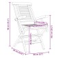 vidaXL Καρέκλες Κήπου Πτυσσόμενες 6 τεμ. 56x63x90 εκ. Μασίφ Ξύλο Teak