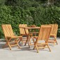 vidaXL Καρέκλες Κήπου Πτυσσόμενες 4 τεμ. 47x47x89 εκ. Μασίφ Ξύλο Teak