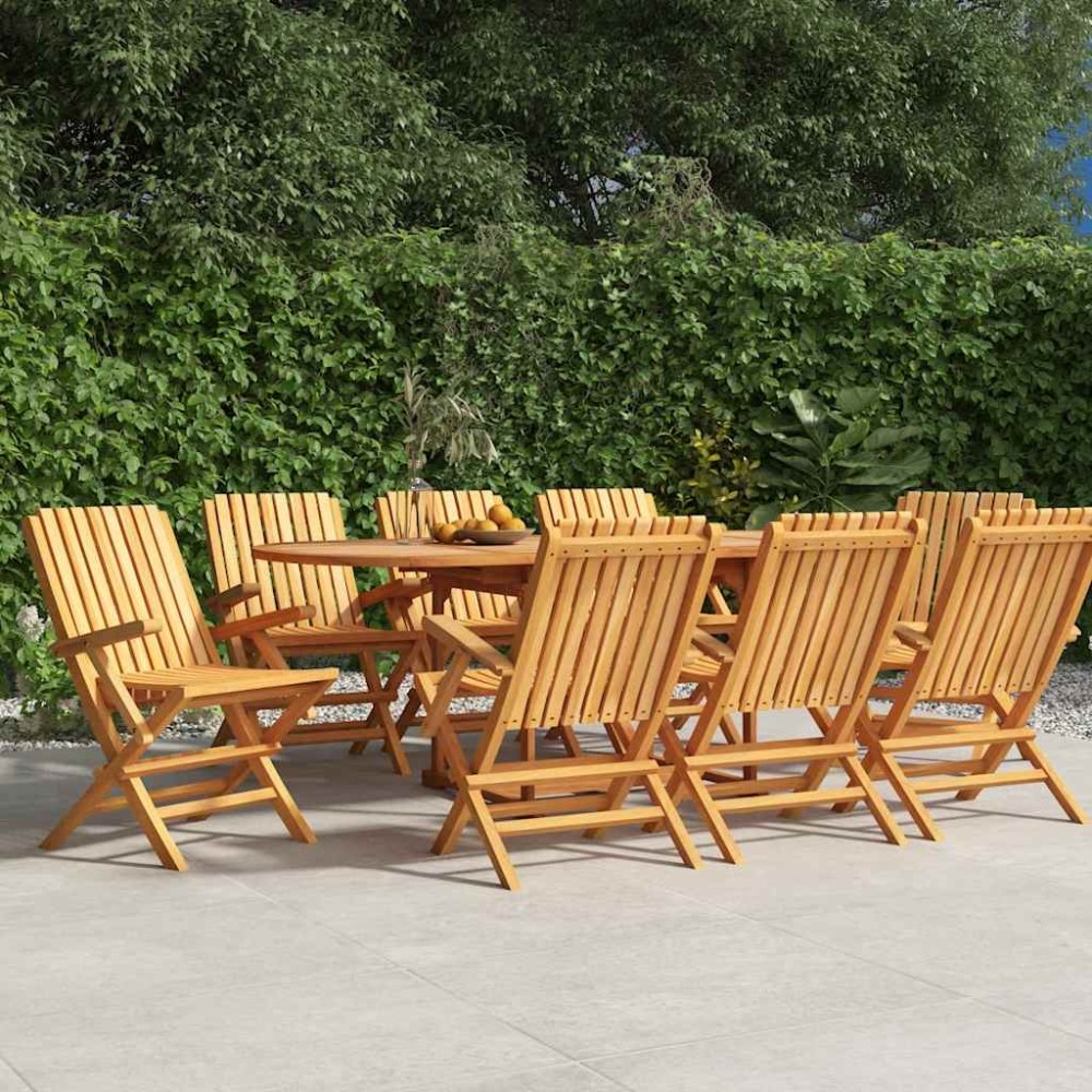 vidaXL Πτυσσόμενες Καρέκλες 8 τεμ. 61x67x90 εκ. Μασίφ Ξύλο Teak