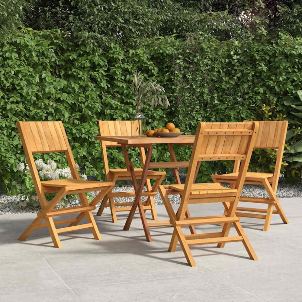 vidaXL Πτυσσόμενες Καρέκλες 4 τεμ. 47x61x90 εκ. Μασίφ Ξύλο Teak