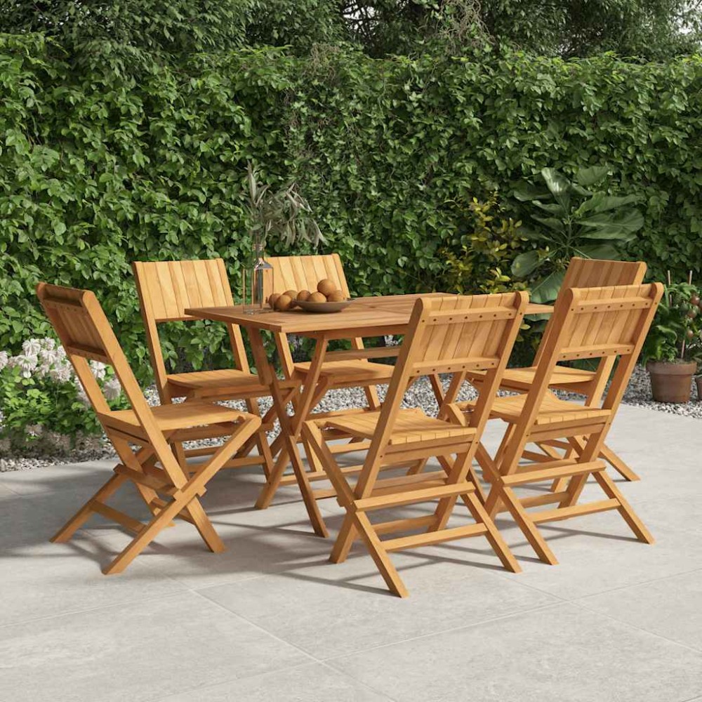 vidaXL Πτυσσόμενες Καρέκλες 6 τεμ. 47x61x90 εκ. Μασίφ Ξύλο Teak