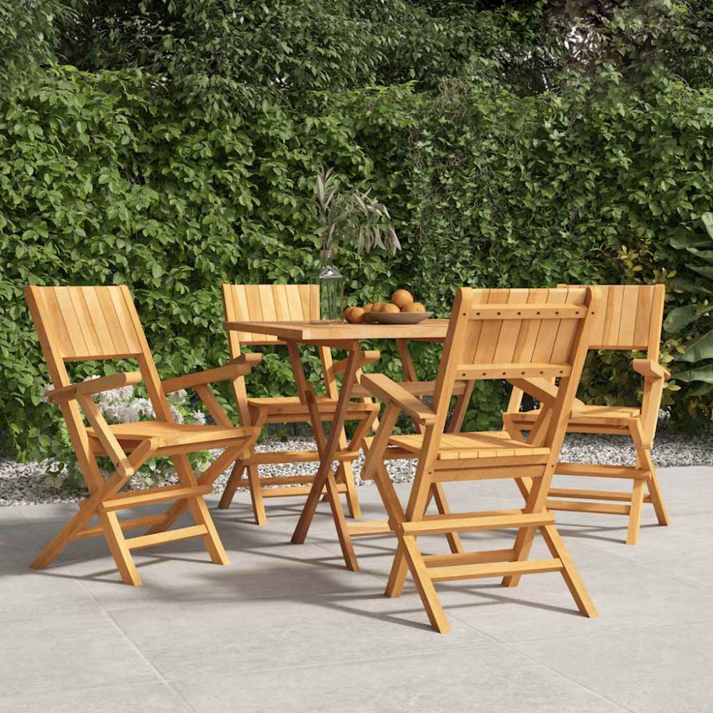 vidaXL Πτυσσόμενες Καρέκλες 4 τεμ. 55x61x90 εκ. Μασίφ Ξύλο Teak