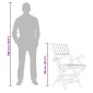 vidaXL Καρέκλες Κήπου Πτυσσόμενες 6 τεμ. 55x61x90 εκ. Μασίφ Ξύλο Teak