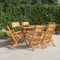 vidaXL Καρέκλες Κήπου Πτυσσόμενες 6 τεμ. 55x61x90 εκ. Μασίφ Ξύλο Teak