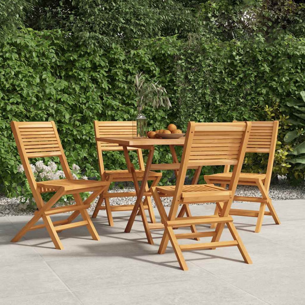 vidaXL Πτυσσόμενες Καρέκλες 4 τεμ. 47x62x90 εκ. Μασίφ Ξύλο Teak
