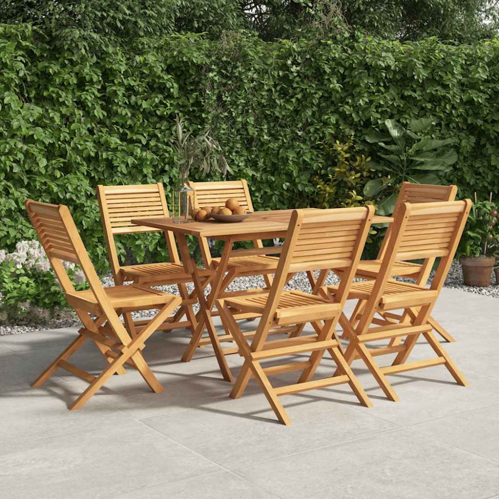 vidaXL Πτυσσόμενες Καρέκλες 6 τεμ. 47x62x90 εκ. Μασίφ Ξύλο Teak