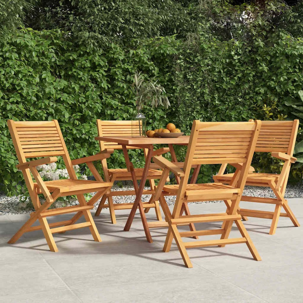 vidaXL Πτυσσόμενες Καρέκλες 4 τεμ. 55x62x90 εκ. Μασίφ Ξύλο Teak