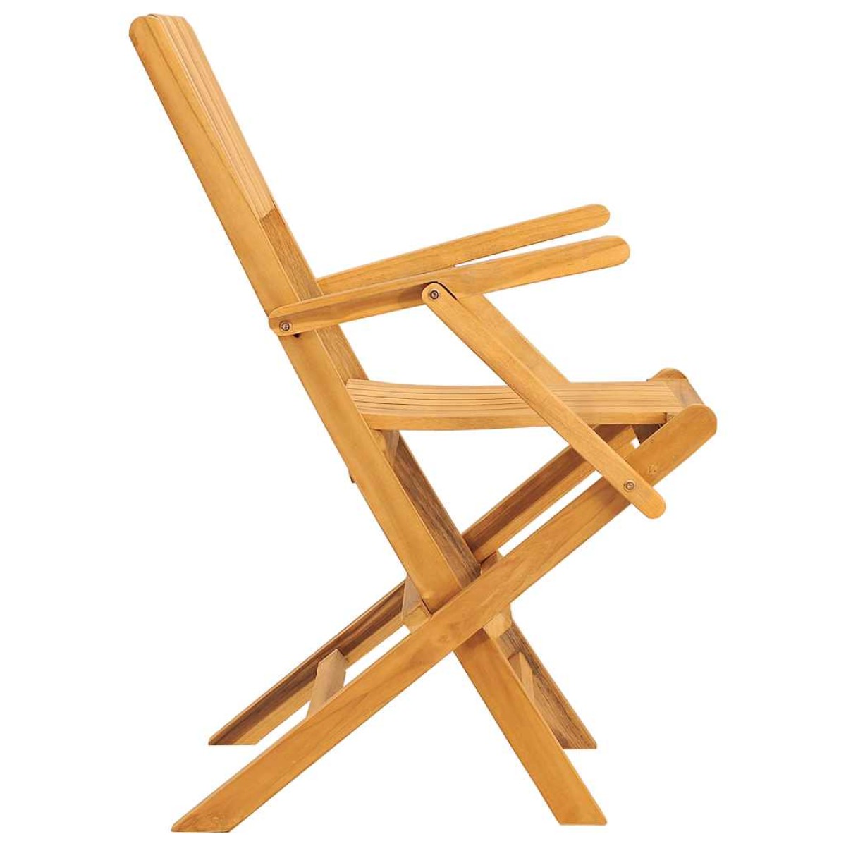 vidaXL Καρέκλες Κήπου Πτυσσόμενες 4 τεμ. 55x62x90 εκ. Μασίφ Ξύλο Teak