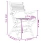 vidaXL Καρέκλες Κήπου Πτυσσόμενες 8 τεμ. 55x62x90 εκ. Μασίφ Ξύλο Teak