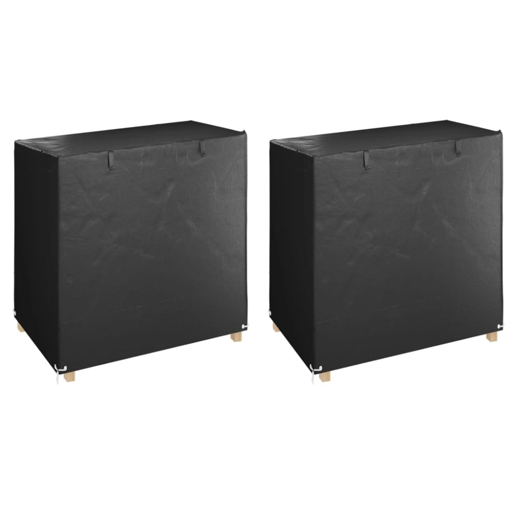 vidaXL Κάλυμμα Κούνιας 2 τεμ. 8 Κρίκοι 125x90x135/165 εκ Πολυαιθυλένιο
