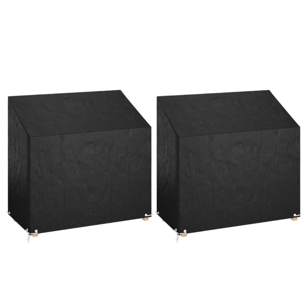 vidaXL Καλύμματα Πάγκου με 8 Κρίκους 2 τεμ. 130x70x70/88 εκ. Πολυαιθ.