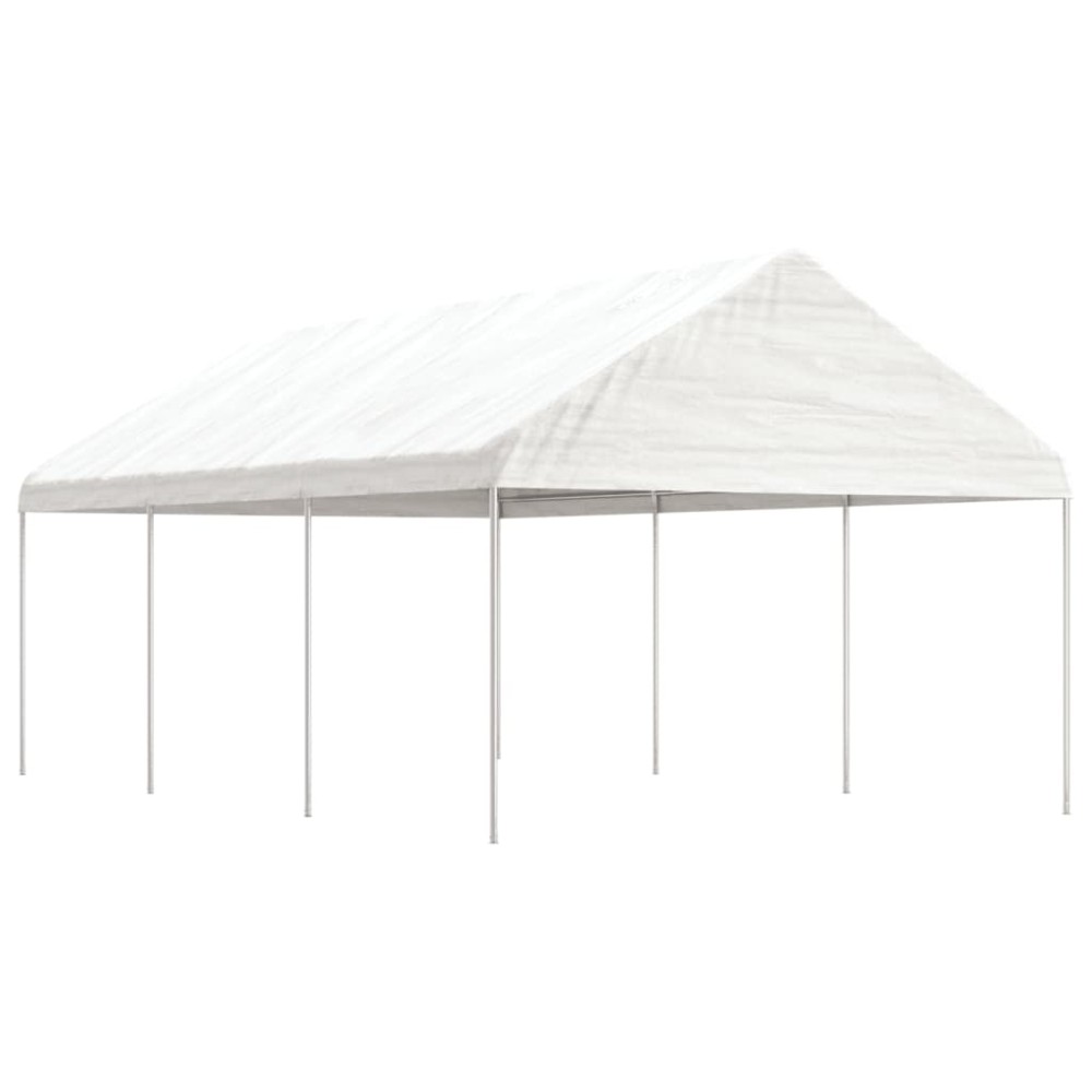 vidaXL Κιόσκι με Τέντα Λευκό 6,69 x 4,08 x 3,22 μ. από Πολυαιθυλένιο