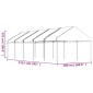 vidaXL Κιόσκι με Τέντα Λευκό 11,15 x 4,08 x 3,22 μ. από Πολυαιθυλένιο
