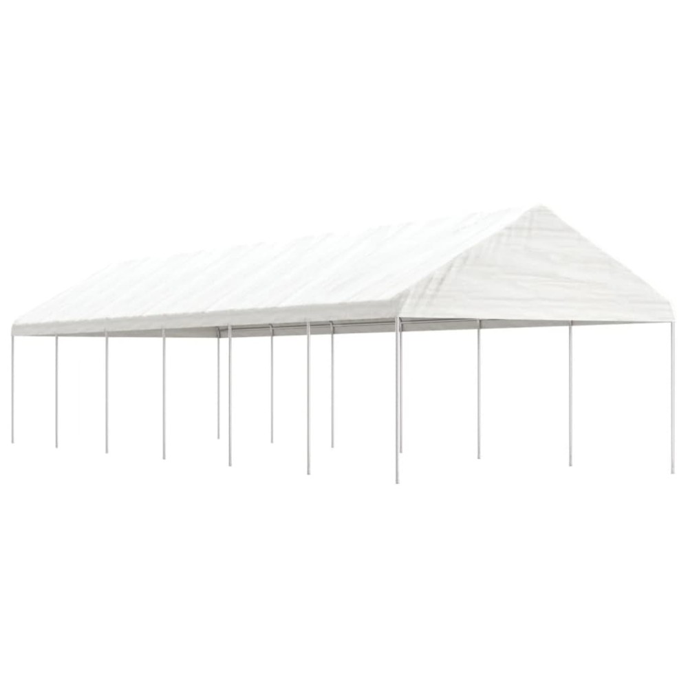 vidaXL Κιόσκι με Τέντα Λευκό 13,38 x 4,08 x 3,22 μ. από Πολυαιθυλένιο