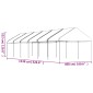 vidaXL Κιόσκι με Τέντα Λευκό 13,38 x 4,08 x 3,22 μ. από Πολυαιθυλένιο