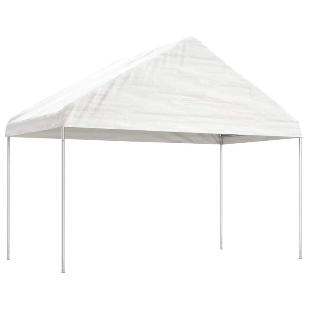 vidaXL Κιόσκι με Τέντα Λευκό 15,61 x 4,08 x 3,22 μ. από Πολυαιθυλένιο
