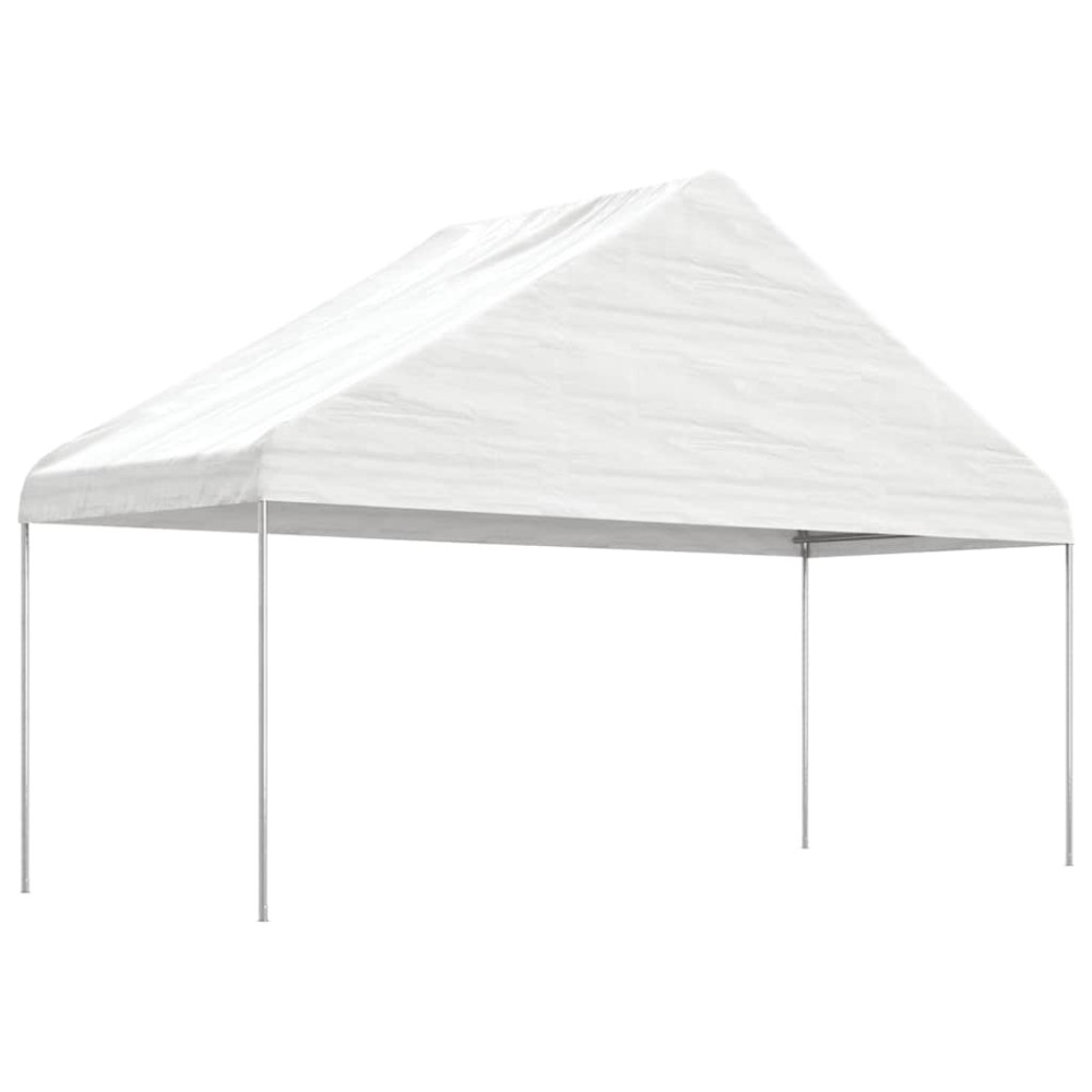 vidaXL Κιόσκι με Τέντα Λευκό 4,46 x 5,88 x 3,75 μ. από Πολυαιθυλένιο