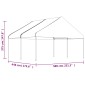 vidaXL Κιόσκι με Τέντα Λευκό 4,46 x 5,88 x 3,75 μ. από Πολυαιθυλένιο
