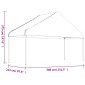 vidaXL Κιόσκι με Τέντα Λευκό 4,46 x 5,88 x 3,75 μ. από Πολυαιθυλένιο